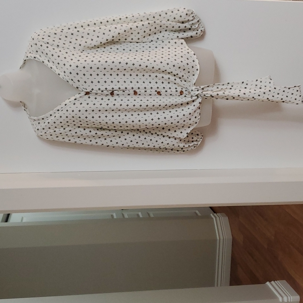 Entro Blouse Tie Detail sz S/M 34-36 bust